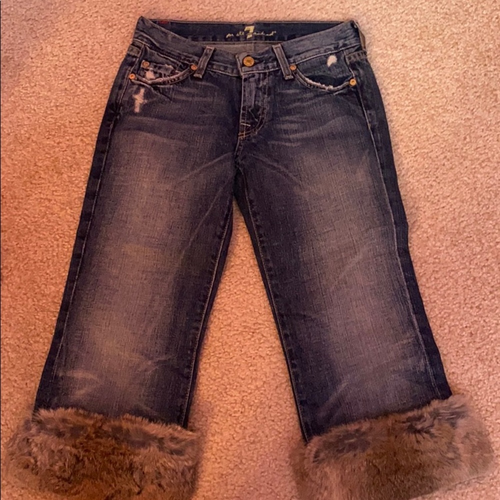 7 For All Mankind - Crop Bootcut - Rabbit Fur - 25